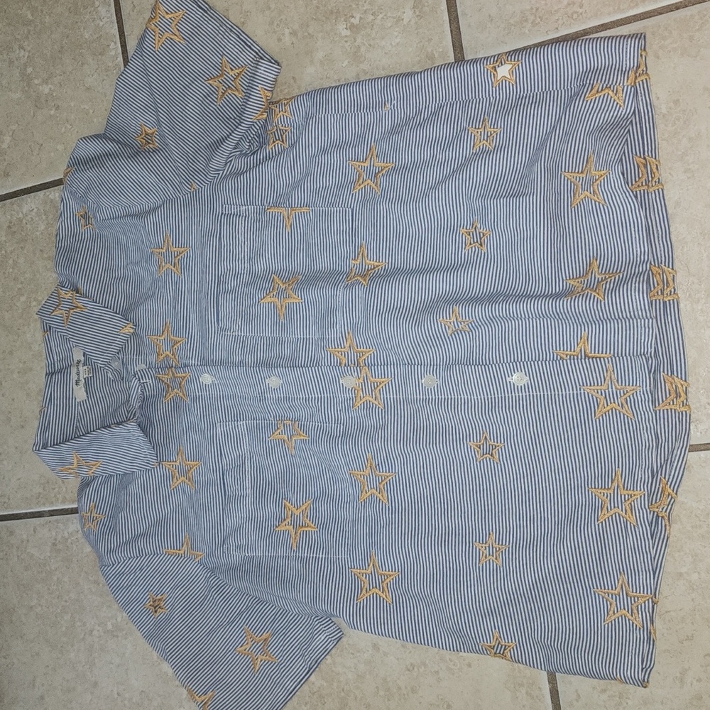 Madewell XXS Button-up With adorable Cut-out Stars